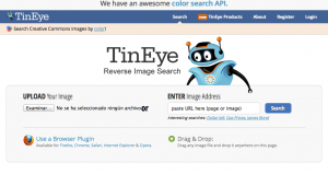 TinEye, una aplicación web que permite la búsqueda inversa de imágenes