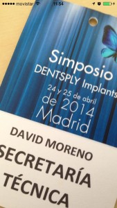Acreditación para el Simposio DENSTPLY Implants