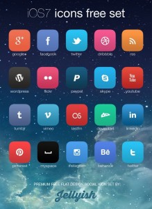 iOS7 social media icons