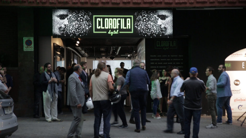 Entrada a Clorofila Digital en Madrid en la presentación de EVOLUTIONS